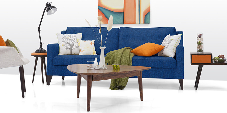 Flemingo Fabric Sofa 5Seater (Blue)